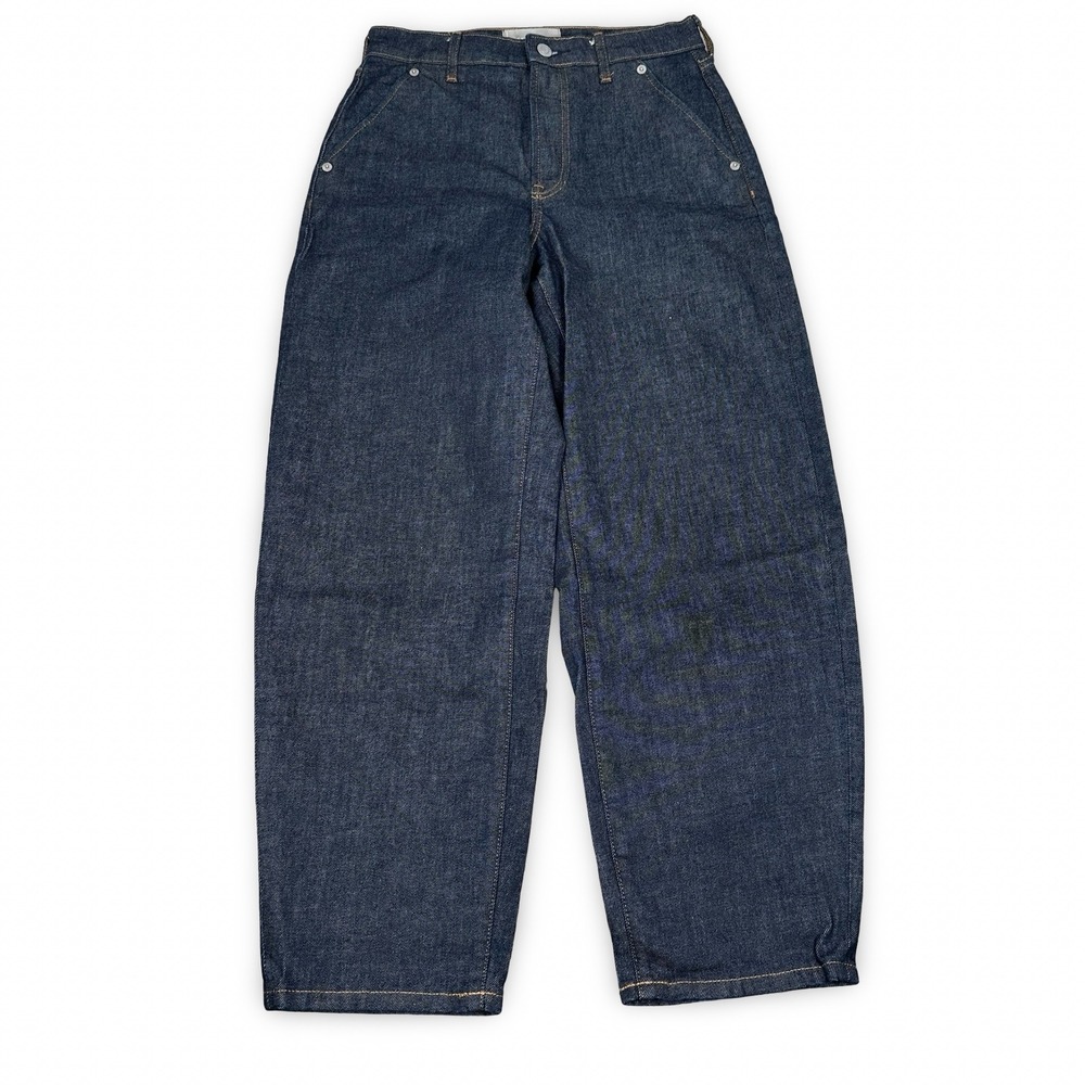 Everlane The Arc Jean Dark Indigo High Rise Curved Barrel Leg Denim Womens 26